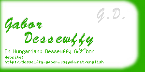 gabor dessewffy business card